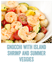 Gnocchi with Island Lime Shrimp & Summer Vegetables